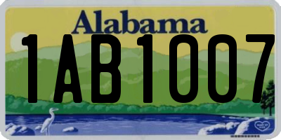 AL license plate 1AB1007