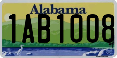 AL license plate 1AB1008