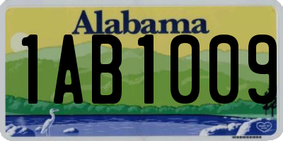 AL license plate 1AB1009