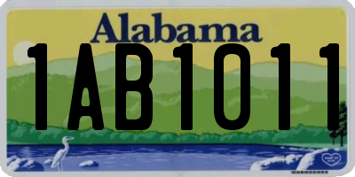 AL license plate 1AB1011