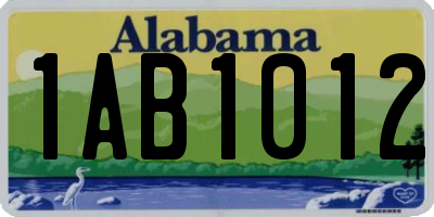 AL license plate 1AB1012