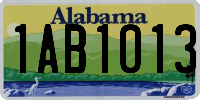 AL license plate 1AB1013