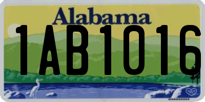 AL license plate 1AB1016