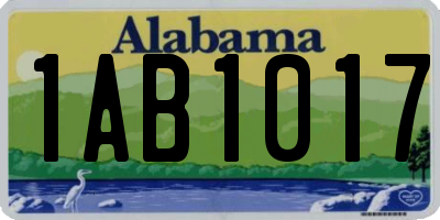 AL license plate 1AB1017