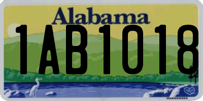 AL license plate 1AB1018