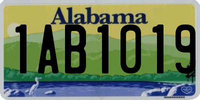 AL license plate 1AB1019