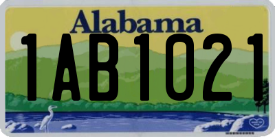 AL license plate 1AB1021