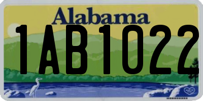 AL license plate 1AB1022