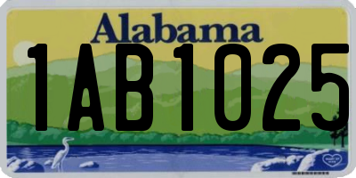 AL license plate 1AB1025