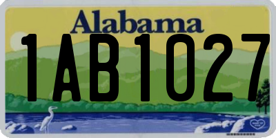 AL license plate 1AB1027