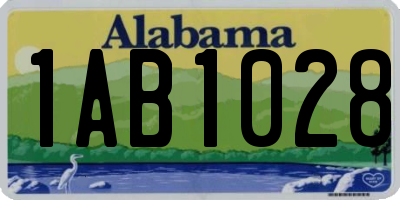 AL license plate 1AB1028