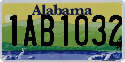 AL license plate 1AB1032