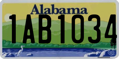 AL license plate 1AB1034