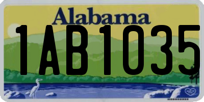 AL license plate 1AB1035