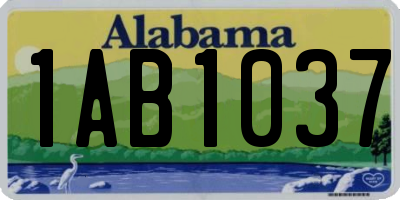 AL license plate 1AB1037