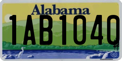 AL license plate 1AB1040