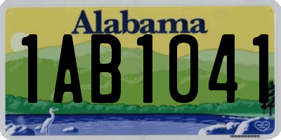 AL license plate 1AB1041