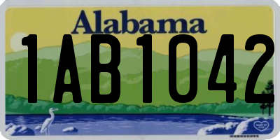 AL license plate 1AB1042