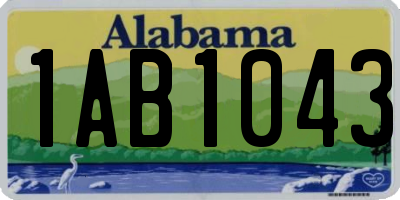 AL license plate 1AB1043