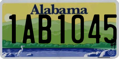 AL license plate 1AB1045