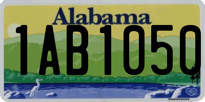 AL license plate 1AB1050