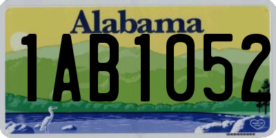 AL license plate 1AB1052