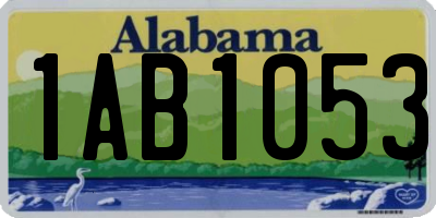 AL license plate 1AB1053