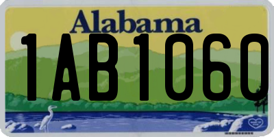 AL license plate 1AB1060