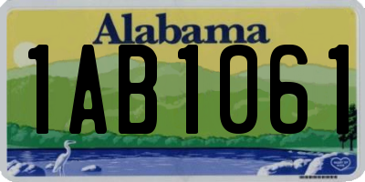 AL license plate 1AB1061