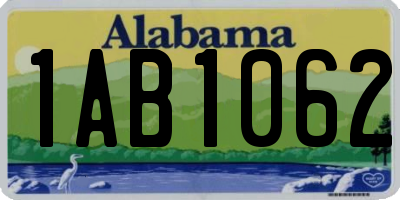 AL license plate 1AB1062