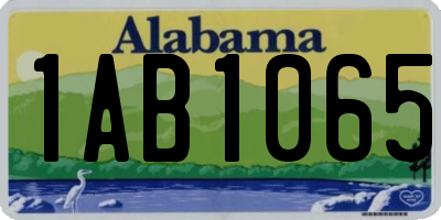 AL license plate 1AB1065