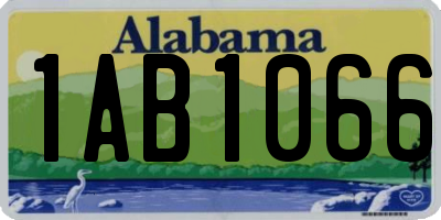 AL license plate 1AB1066