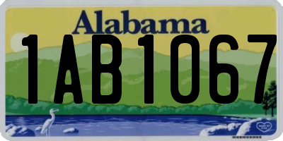 AL license plate 1AB1067