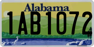 AL license plate 1AB1072