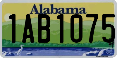 AL license plate 1AB1075