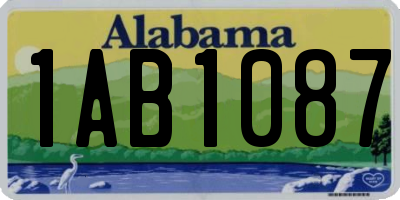 AL license plate 1AB1087