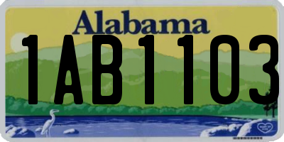 AL license plate 1AB1103
