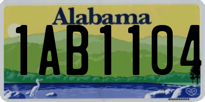 AL license plate 1AB1104