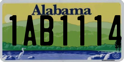 AL license plate 1AB1114