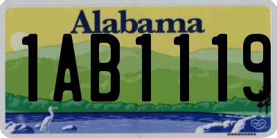 AL license plate 1AB1119