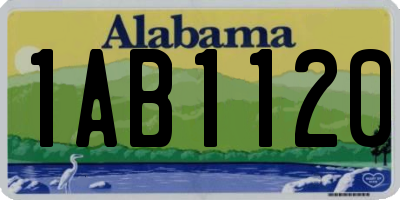 AL license plate 1AB1120