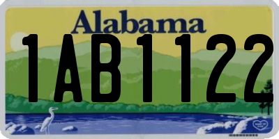AL license plate 1AB1122