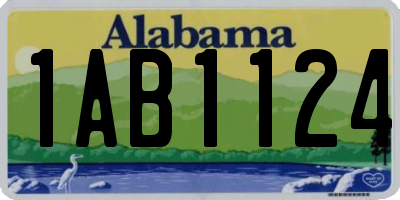 AL license plate 1AB1124