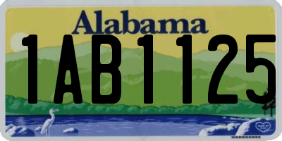 AL license plate 1AB1125