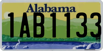 AL license plate 1AB1133