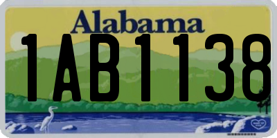 AL license plate 1AB1138