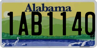 AL license plate 1AB1140