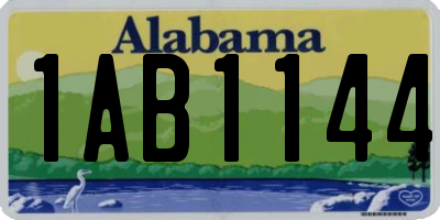 AL license plate 1AB1144