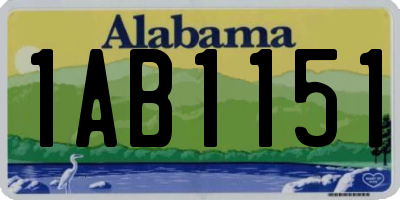 AL license plate 1AB1151