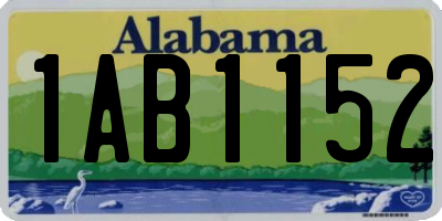 AL license plate 1AB1152